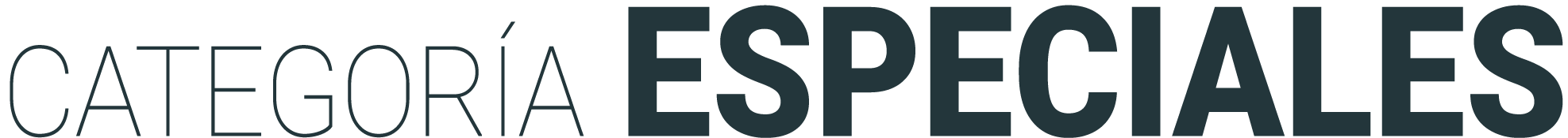 CATEGORÍA ESPECIALES